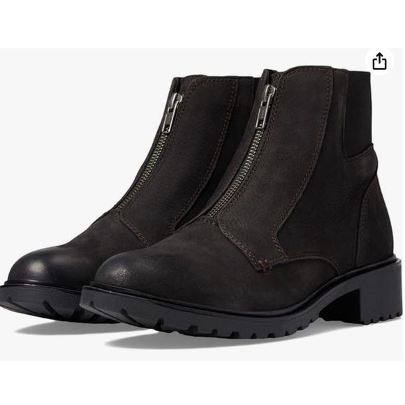 Cobb Hill Women's Nubuck Leather‎ Center Zip Ankle Waterproof Boots Size 6 - Picture 1 of 13